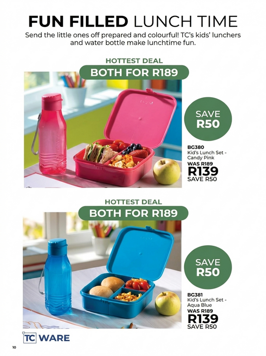 BG381 Kid's Lunch Set - Aqua Blue