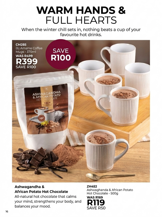 ZH452 Ashwaghanda & African Potato Hot Chocolate - 500g