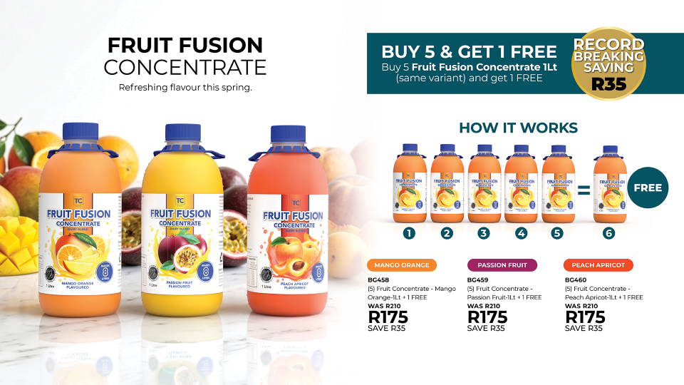 5x Fruit Fusion Concentrate + 1 Free